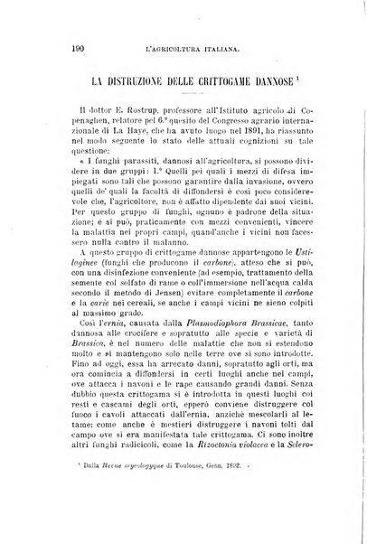 L'agricoltura italiana periodico mensile