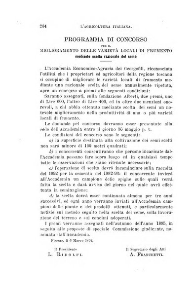 L'agricoltura italiana periodico mensile