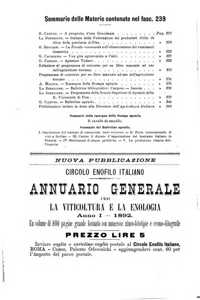 L'agricoltura italiana periodico mensile