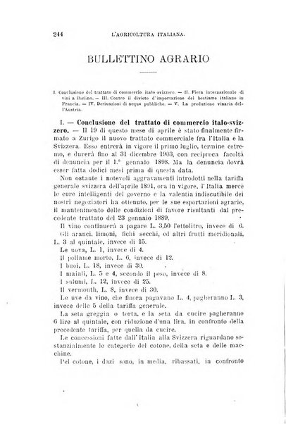 L'agricoltura italiana periodico mensile