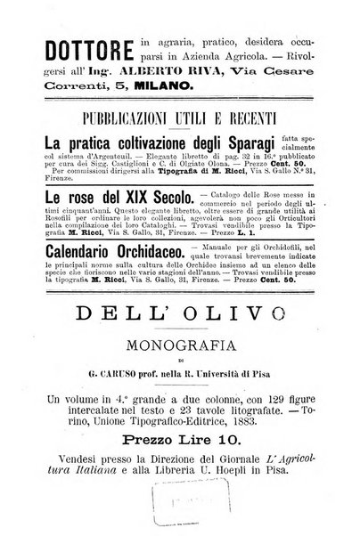 L'agricoltura italiana periodico mensile