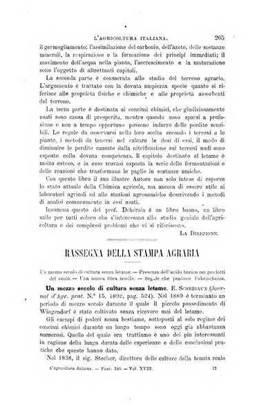 L'agricoltura italiana periodico mensile