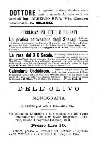 L'agricoltura italiana periodico mensile