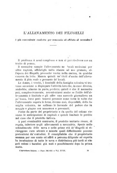 L'agricoltura italiana periodico mensile