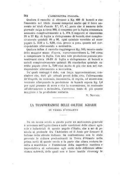 L'agricoltura italiana periodico mensile