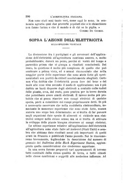 L'agricoltura italiana periodico mensile