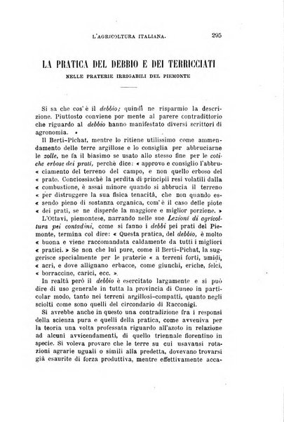 L'agricoltura italiana periodico mensile