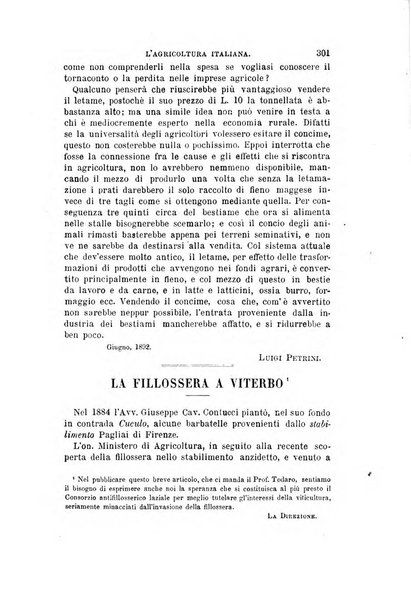 L'agricoltura italiana periodico mensile