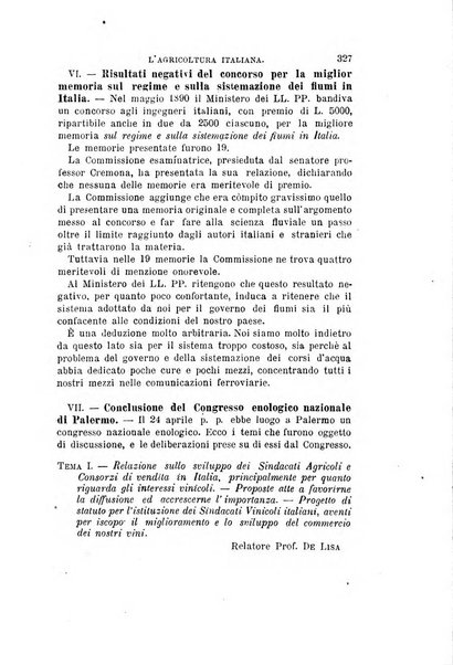 L'agricoltura italiana periodico mensile