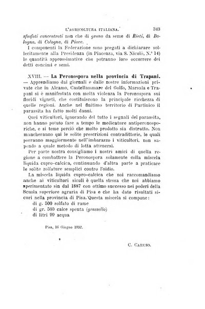 L'agricoltura italiana periodico mensile