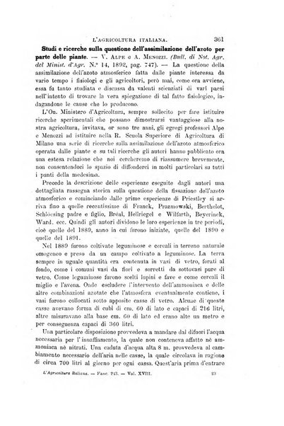 L'agricoltura italiana periodico mensile