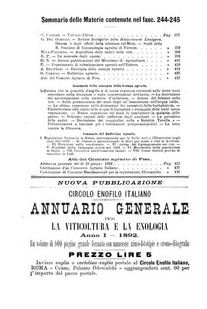 L'agricoltura italiana periodico mensile