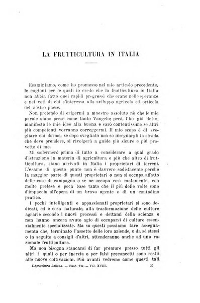 L'agricoltura italiana periodico mensile