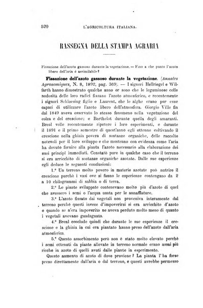 L'agricoltura italiana periodico mensile