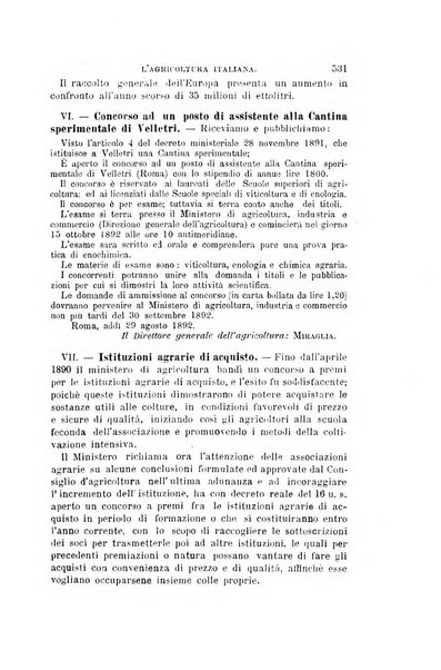 L'agricoltura italiana periodico mensile