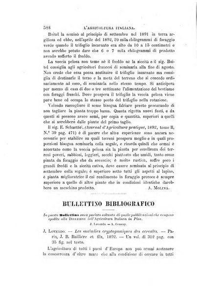 L'agricoltura italiana periodico mensile