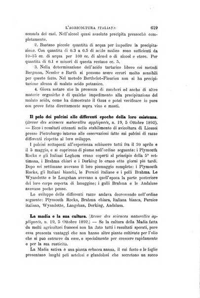 L'agricoltura italiana periodico mensile