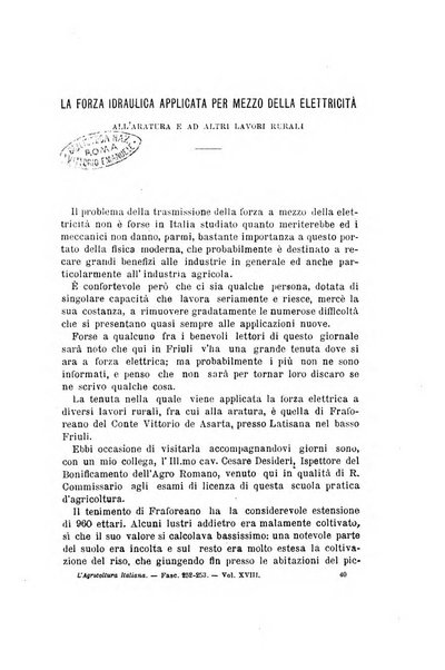 L'agricoltura italiana periodico mensile