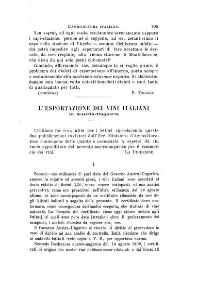 L'agricoltura italiana periodico mensile