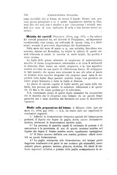 L'agricoltura italiana periodico mensile