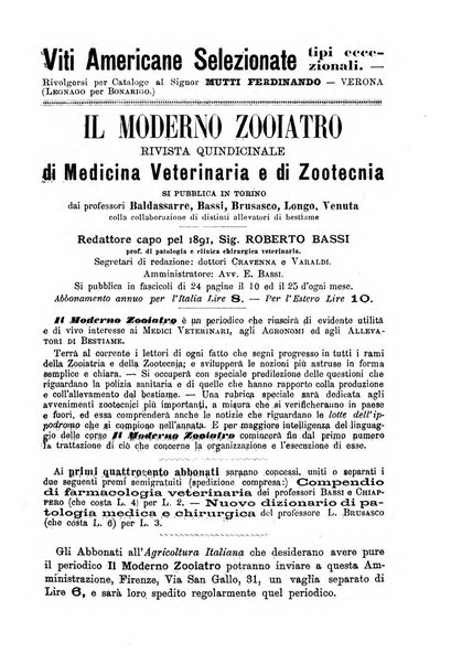 L'agricoltura italiana periodico mensile