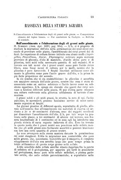 L'agricoltura italiana periodico mensile