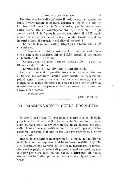 L'agricoltura italiana periodico mensile