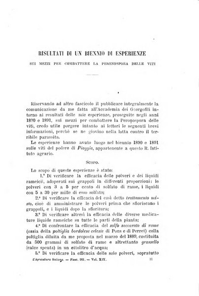 L'agricoltura italiana periodico mensile