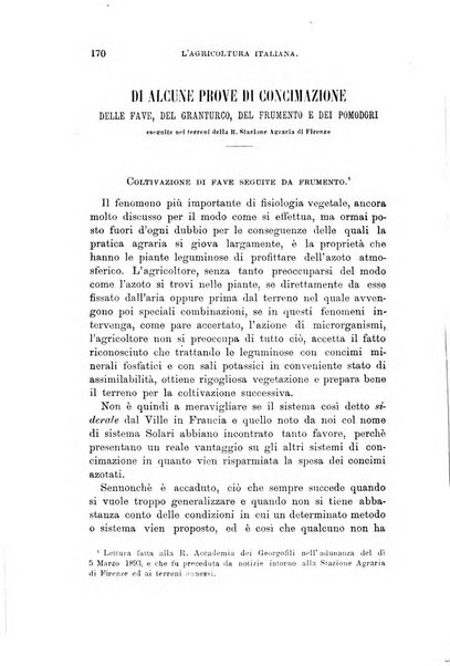 L'agricoltura italiana periodico mensile