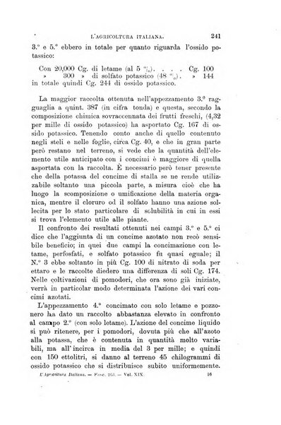 L'agricoltura italiana periodico mensile