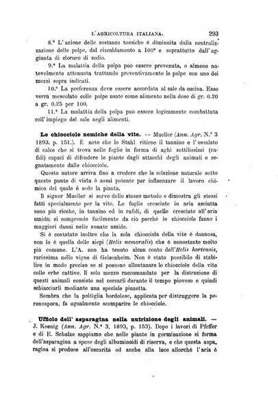 L'agricoltura italiana periodico mensile