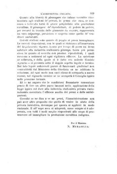 L'agricoltura italiana periodico mensile