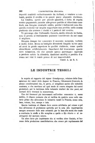 L'agricoltura italiana periodico mensile