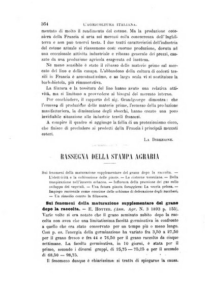 L'agricoltura italiana periodico mensile