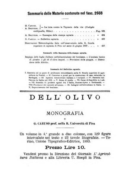 L'agricoltura italiana periodico mensile