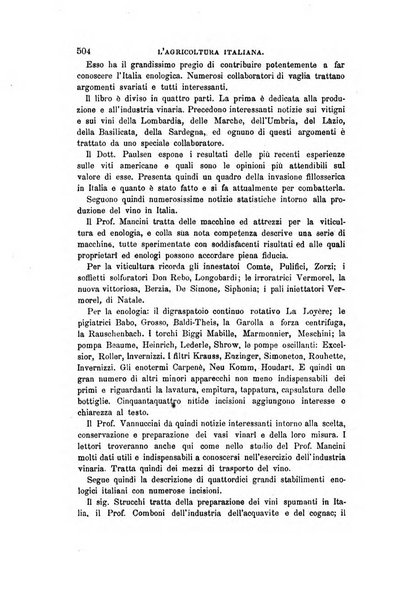 L'agricoltura italiana periodico mensile