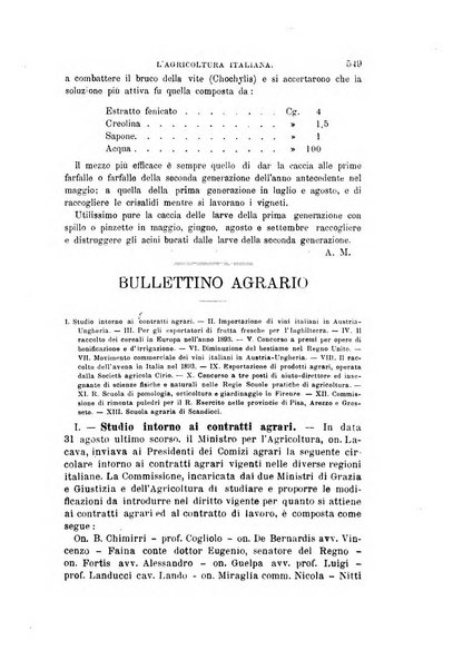 L'agricoltura italiana periodico mensile