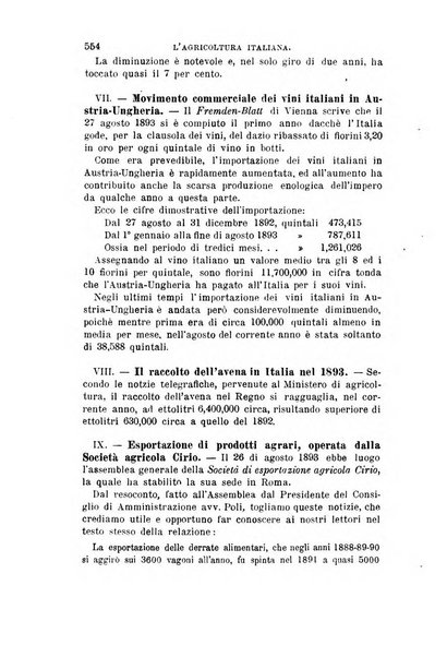 L'agricoltura italiana periodico mensile