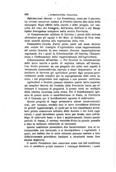 L'agricoltura italiana periodico mensile