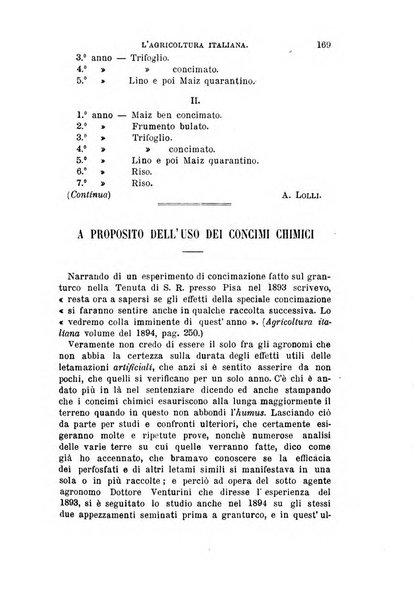 L'agricoltura italiana periodico mensile