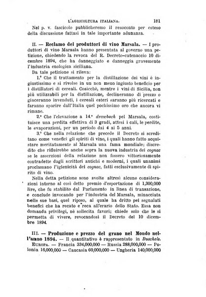 L'agricoltura italiana periodico mensile