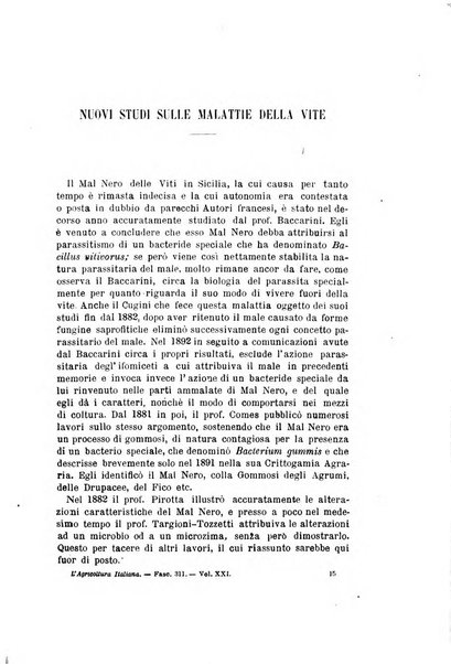 L'agricoltura italiana periodico mensile