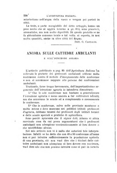 L'agricoltura italiana periodico mensile