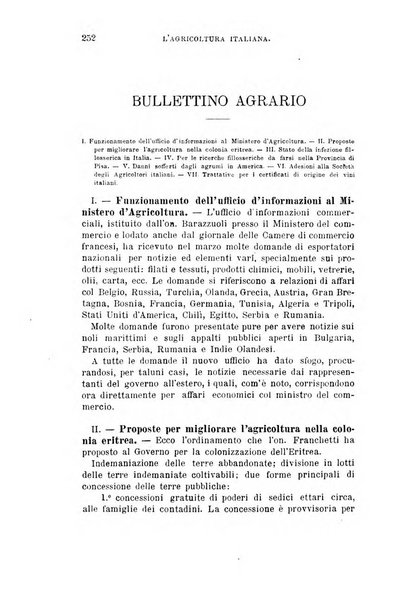 L'agricoltura italiana periodico mensile