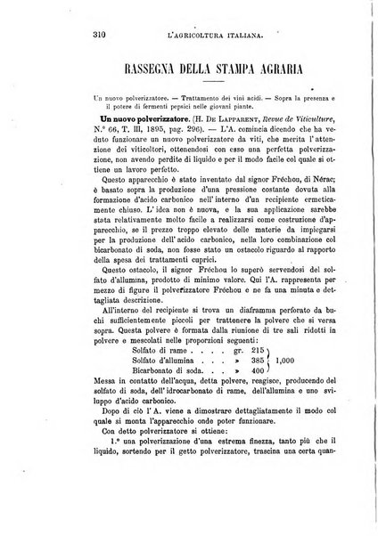 L'agricoltura italiana periodico mensile