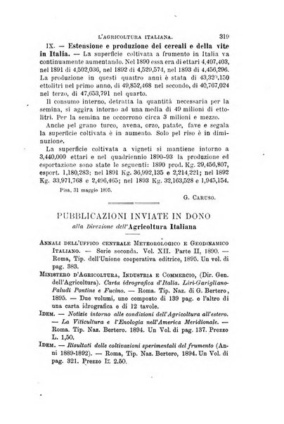 L'agricoltura italiana periodico mensile