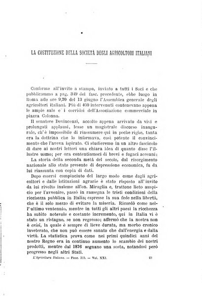 L'agricoltura italiana periodico mensile