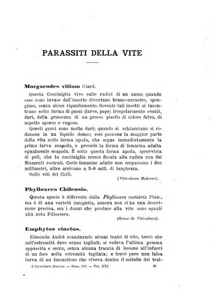 L'agricoltura italiana periodico mensile