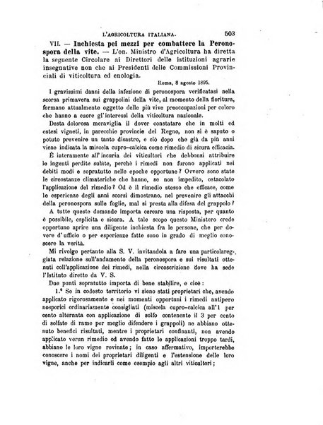 L'agricoltura italiana periodico mensile