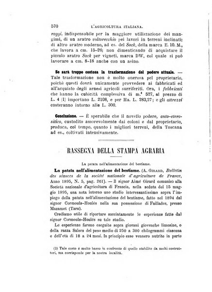 L'agricoltura italiana periodico mensile